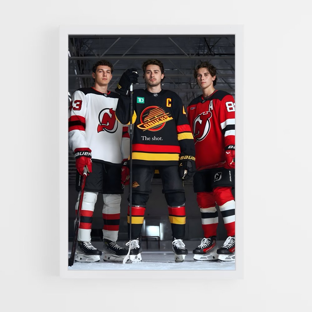 Poster Les Diables en Jeu – affiche Hockey sur glace (vue 3)